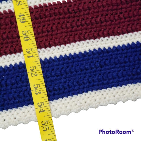 Crochet Stripe Throw Blanket - Picture 8 of 11